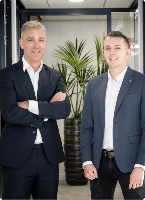 Bestuurders Laurens Leek en Ronald Schut