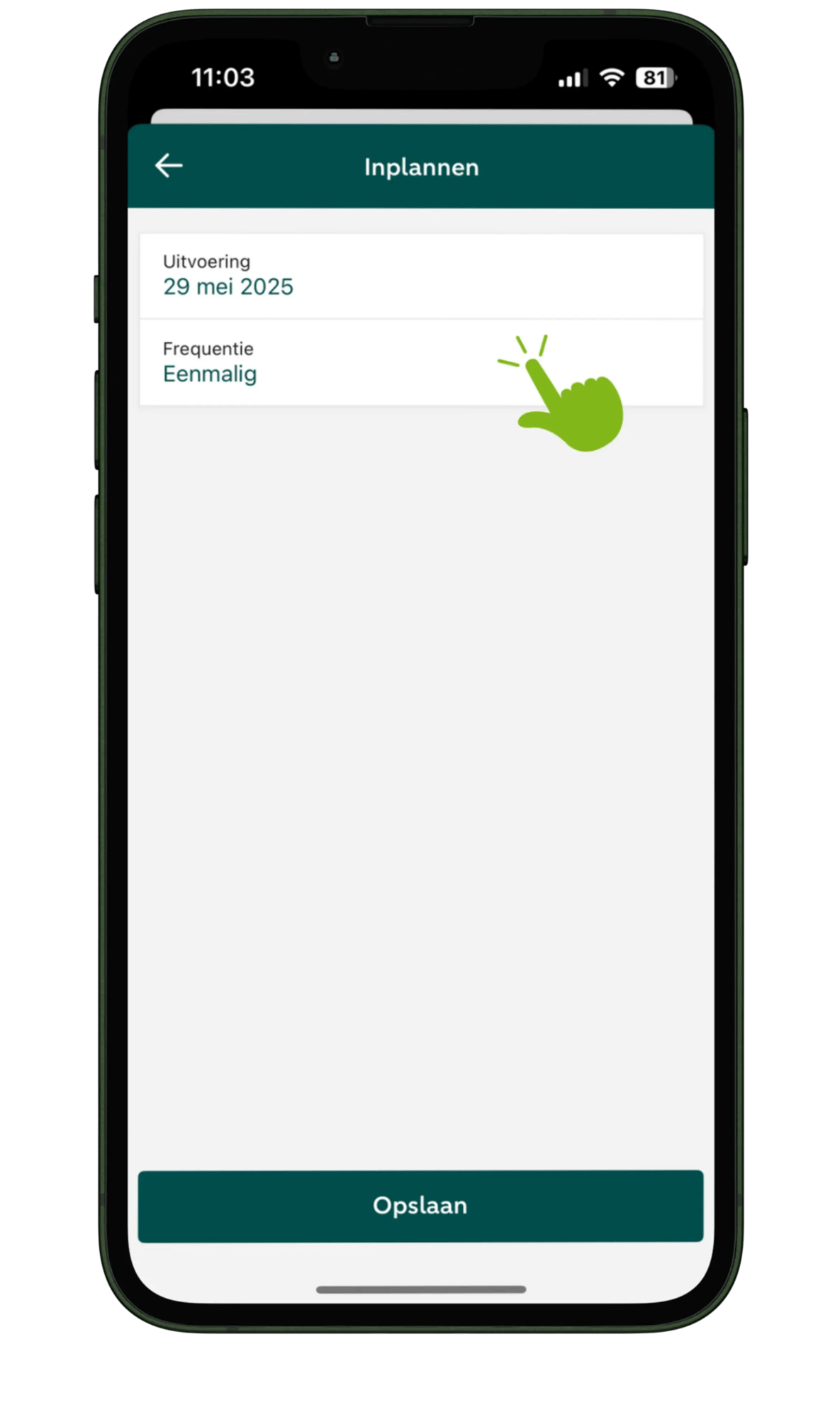 Kies de frequentie Kies de frequentie