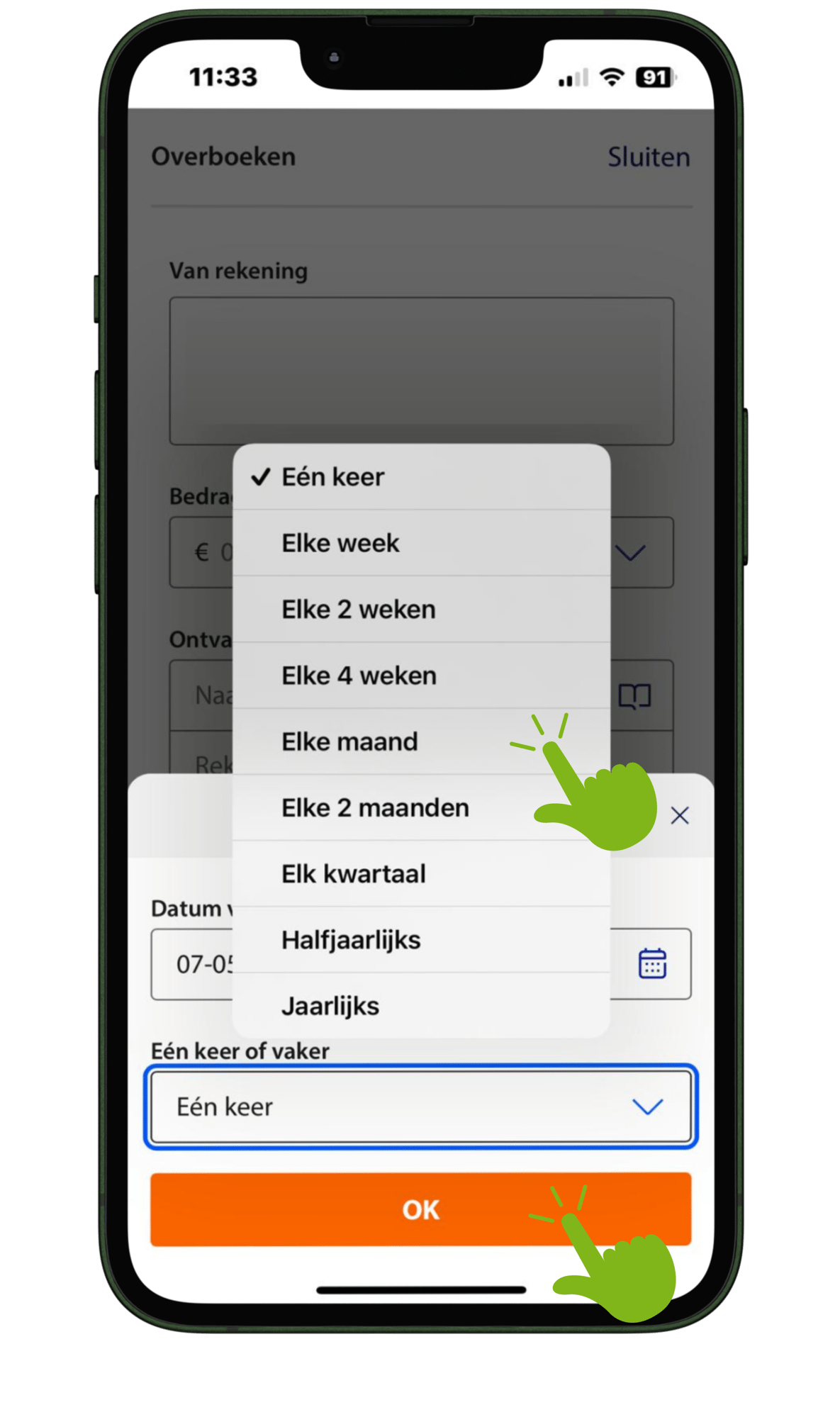 datum selecteren in kalender datum selecteren in kalender
