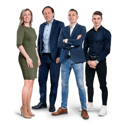 Collega's van axento die de baan vermogensbeheer hebben