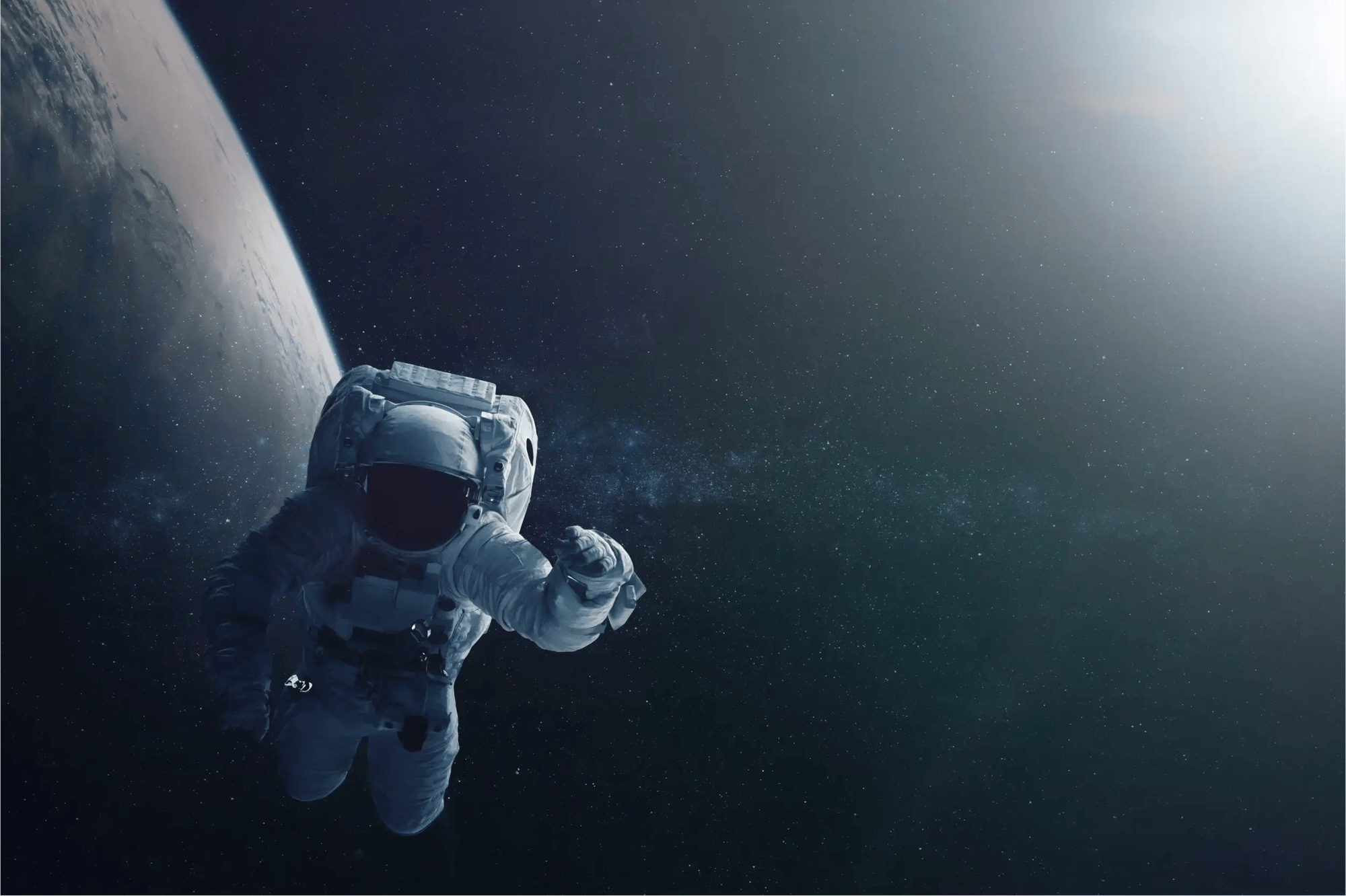 Astronaut in de ruimte