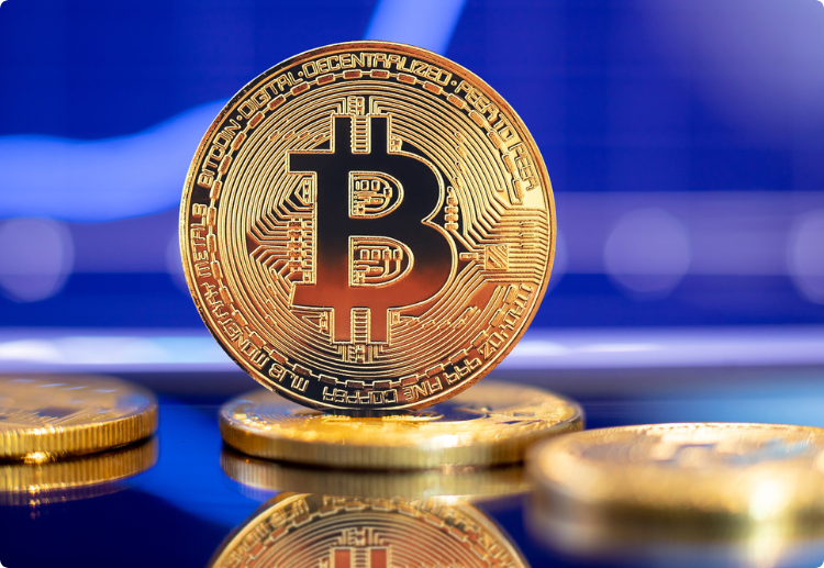 Bitcoin balancerend op een andere bitcoin