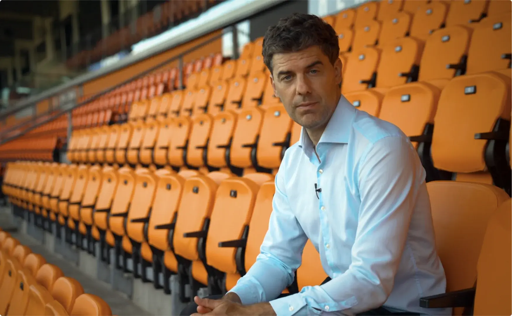 Kees Kwakman op de tribune